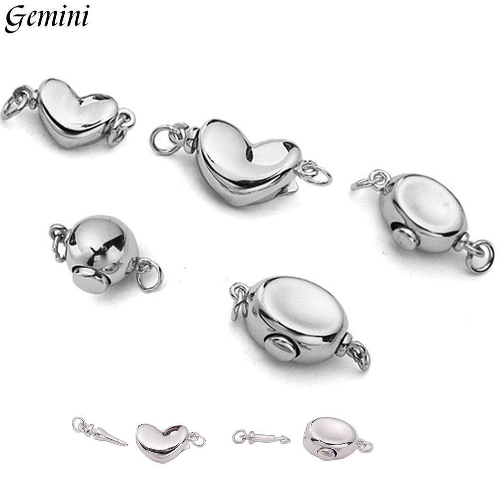 Pearl Necklace - 2Pcs 925 Sterling silver Boat Shaped