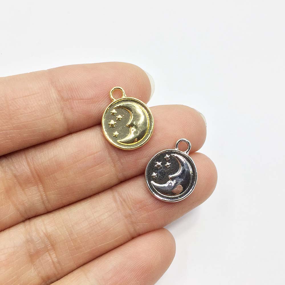Moon Star Earrings - Eruifa 20pcs 12mm Moon Star Plated