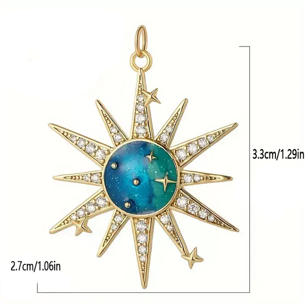 1PC Copper Zircon Plated heart - Moon Star Earrings review and price