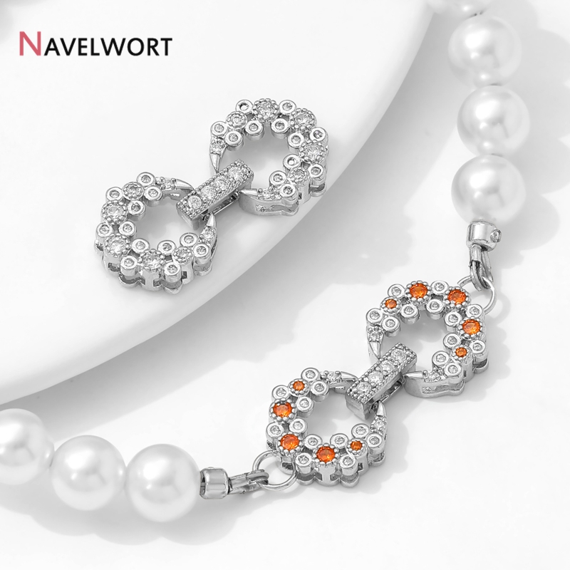 Rhodium Plated Brass Inlaid Zi - Pearl Necklace review and price