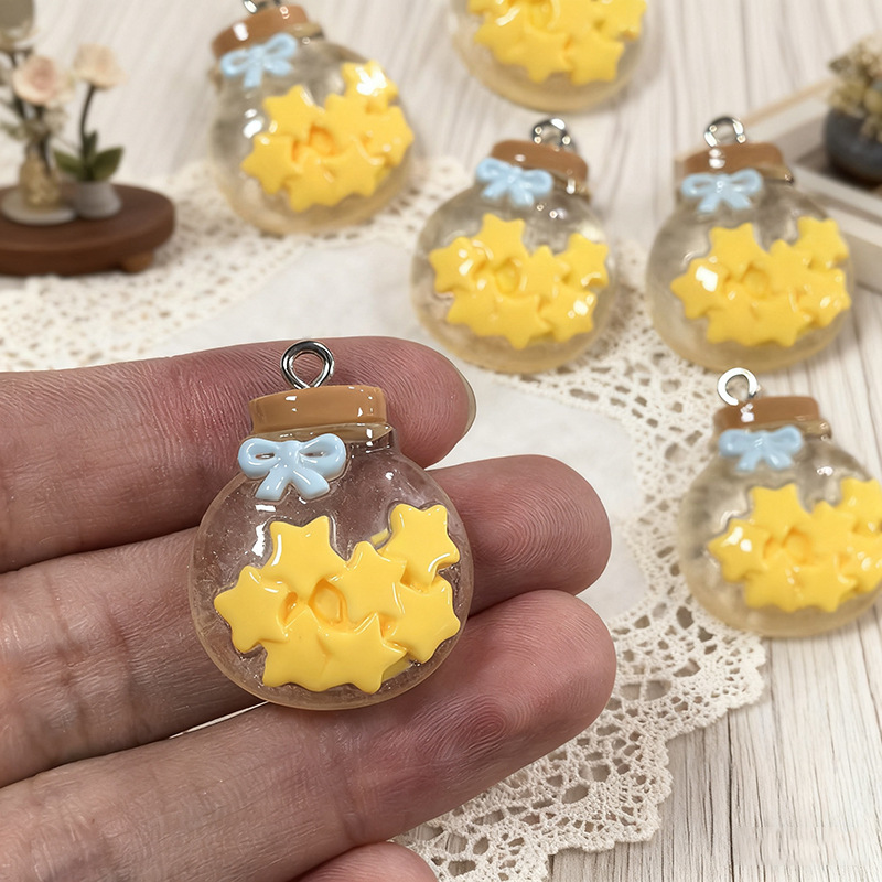 10Pcs Cute Simulation Glass St - Moon Star Earrings review and price