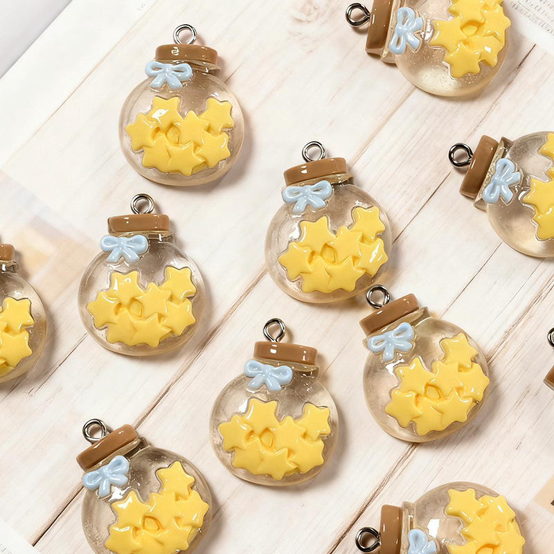 10Pcs Cute Simulation Glass St - Moon Star Earrings review and price