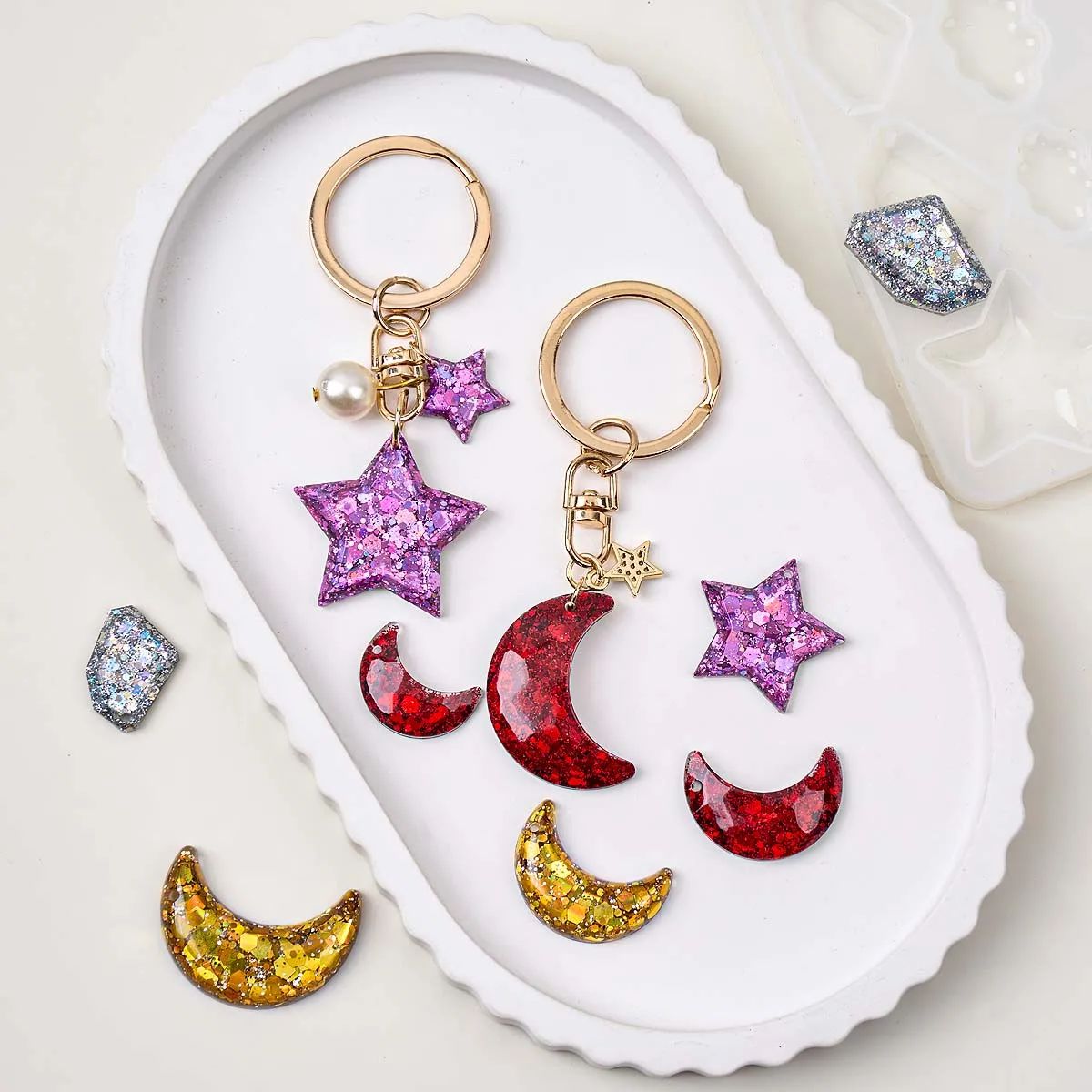 Earring Resin Silicone Mold DI - Moon Star Earrings review and price
