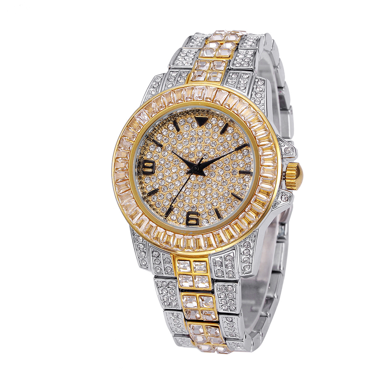 Luxury Full Stone Quartz Watch - Jewelry Watches & Accessories review and price