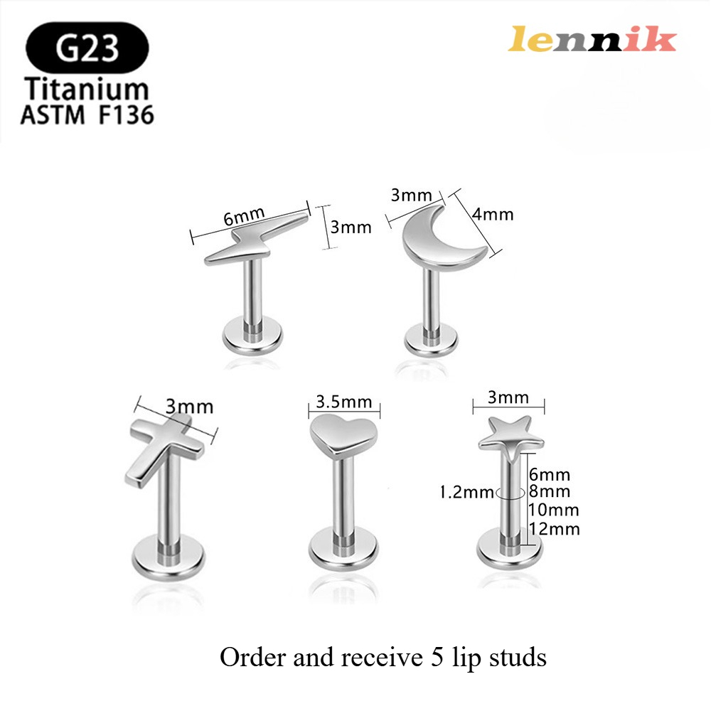 LENNIK F136 Titanium Alloy Cro - Moon Star Earrings review and price
