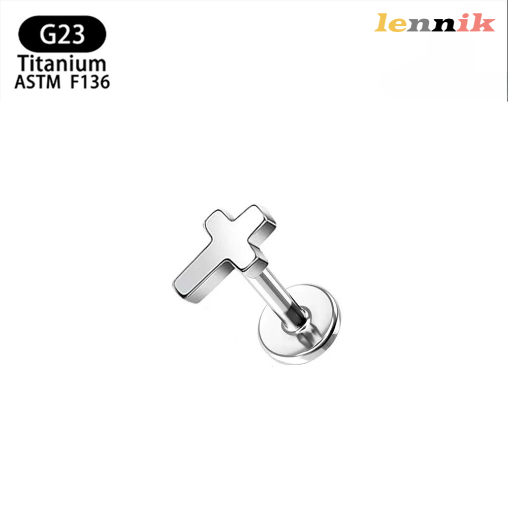 LENNIK F136 Titanium Alloy Cro - Moon Star Earrings review and price