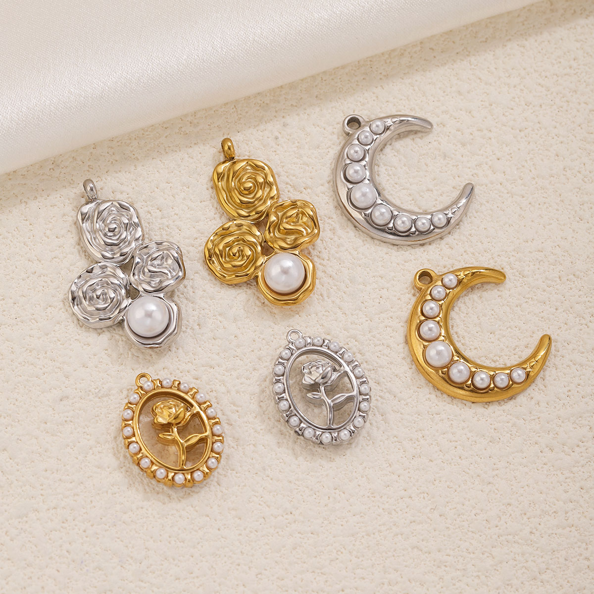 5Pcs Stainless Steel 18K Gold  - Moon Star Earrings review and price
