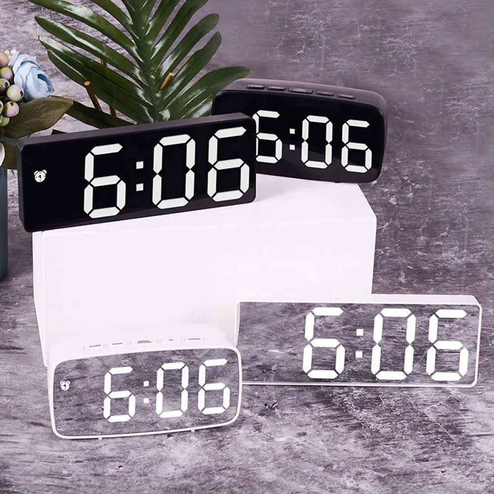 Acrylic Mirror Alarm Clock Ele - Moments Watches & Jewelry Burlington Reviews review and price