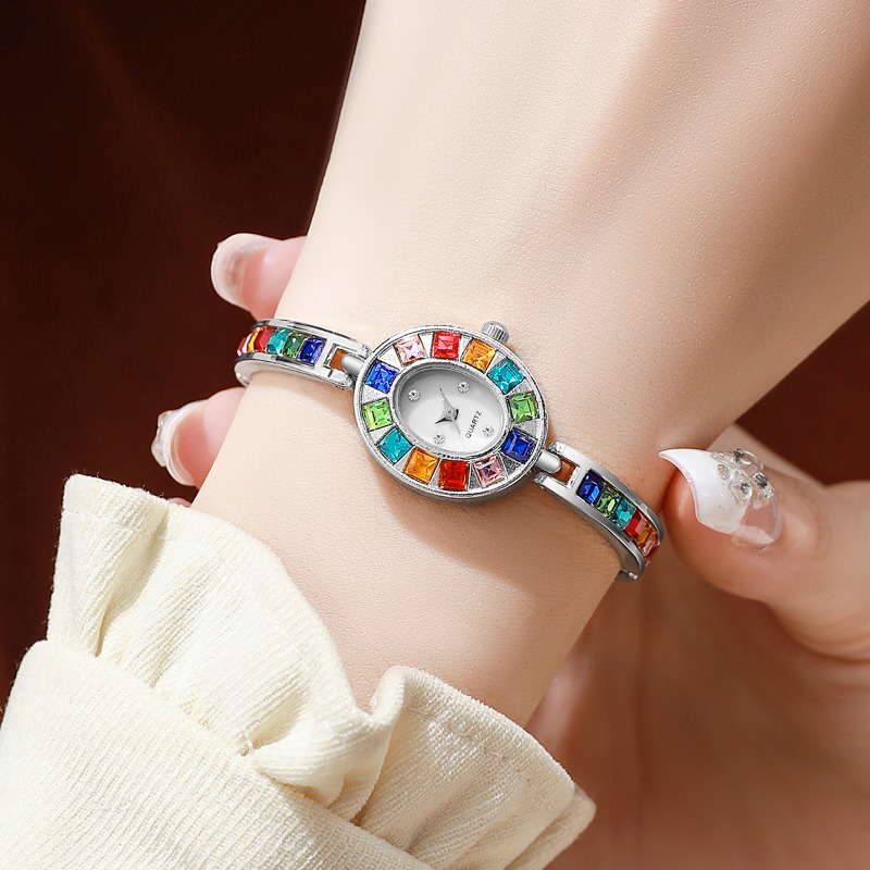 2pcs Elegant Colorful Rhinesto - Jewels On Watches review and price
