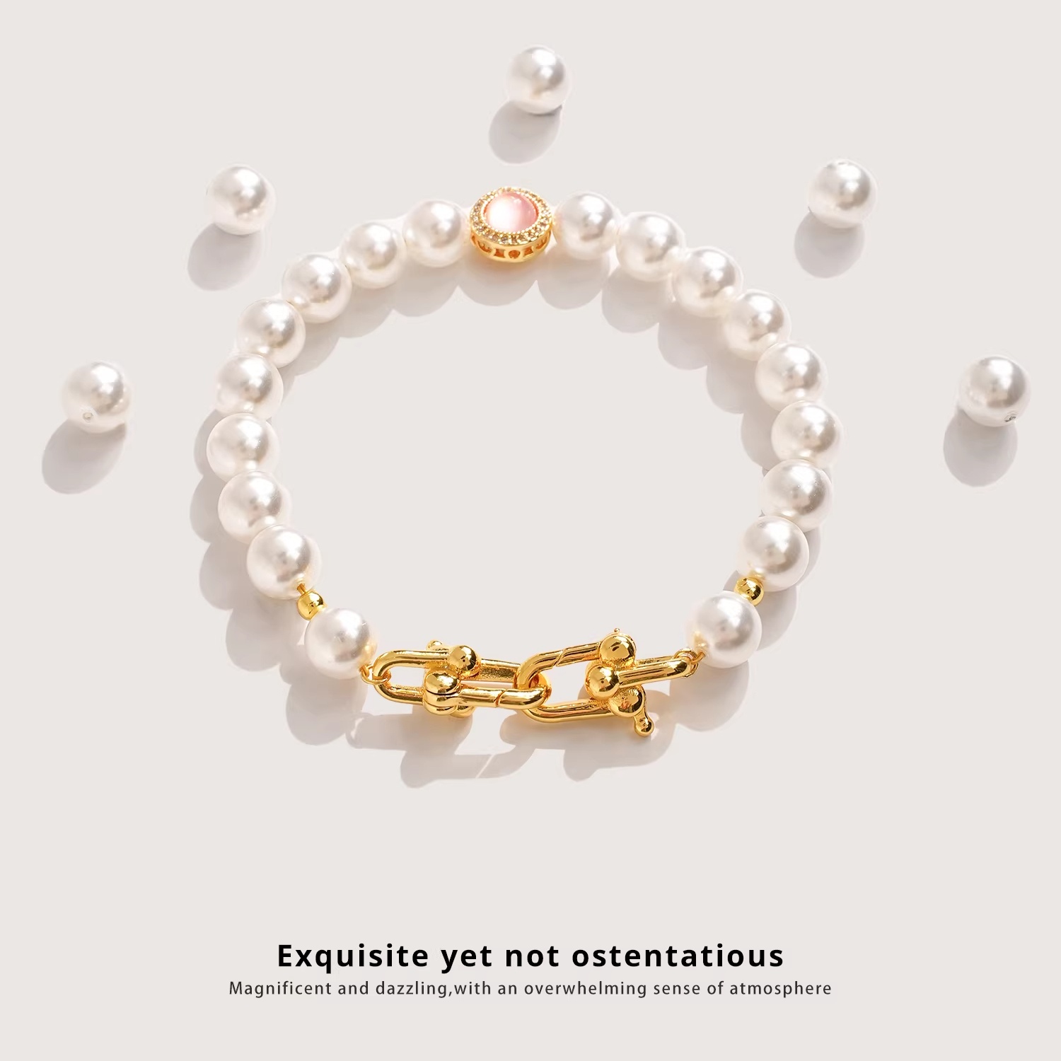 18K Gold Plated Press Clasp, D - Pearl Necklace review and price