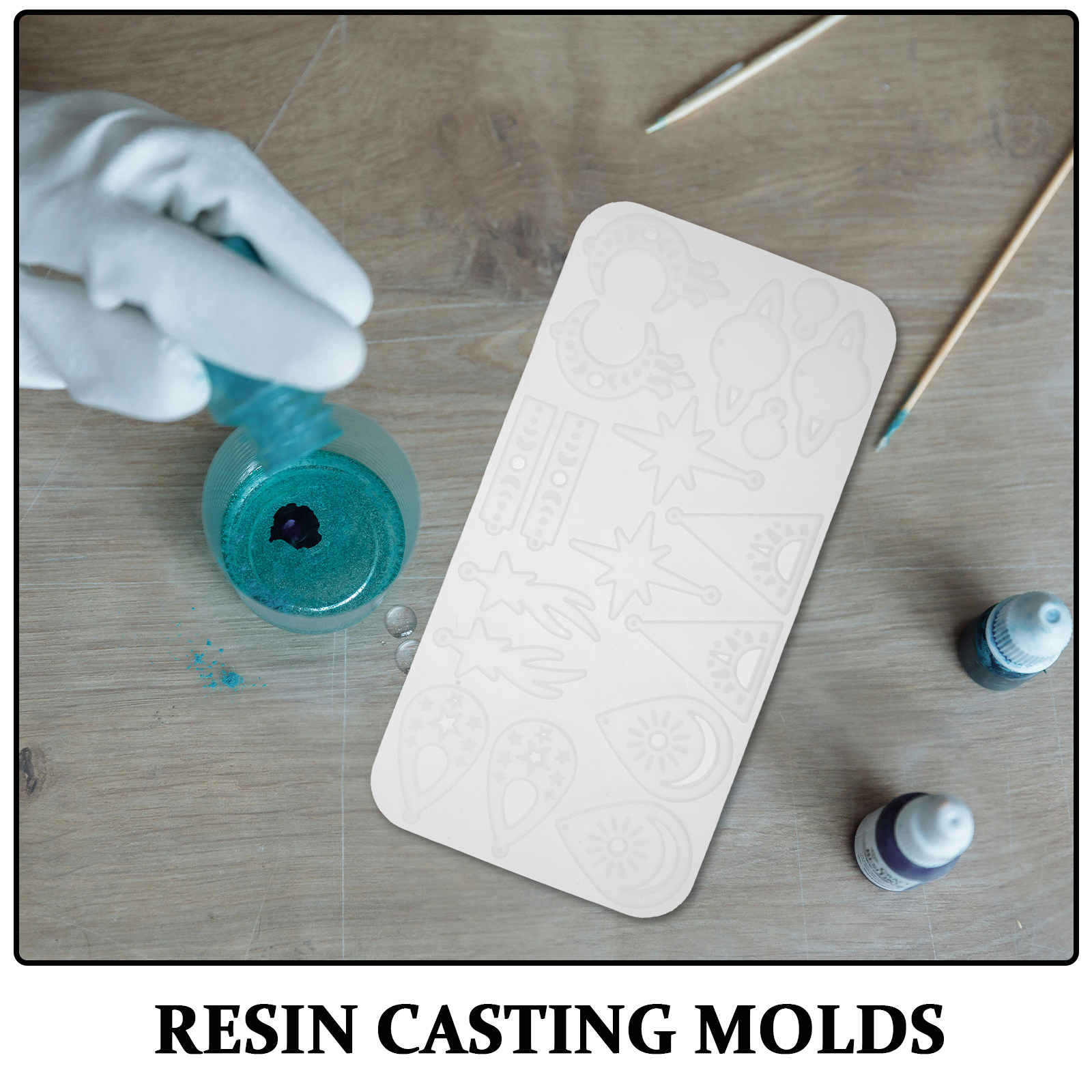 Epoxy Resin Jewelry Molds Sili - Moon Star Earrings review and price