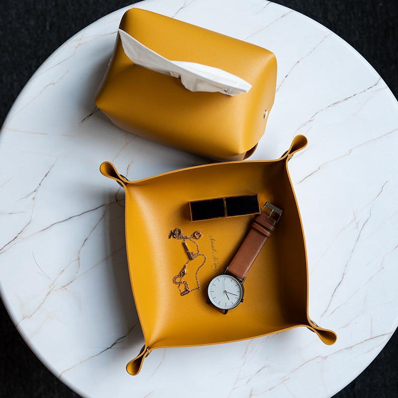 Multi-Purpose PU Leather Desk  - Jewelry Essentials Watches review and price